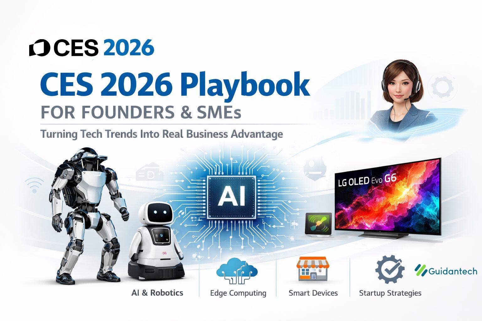 CES 2026 Playbook for Founders & SMEs: How to Turn Tech Trends Into Real Business Advantage CES 2026 Playbook for Founders & SMEs: How to Turn Tech Trends Into Real Business Advantage