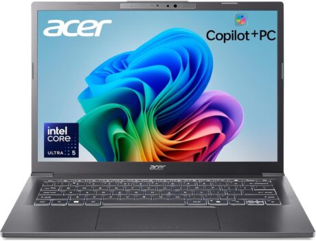 acer Aspire 14 AI Copilot+ PC | 14" WUXGA Display | Intel Core Ultra 5 Processor 226V | NPU: Up to 40 Tops - GPU: Up to 53 Tops | Intel ARC 130V | 16GB LPDDR5X | 512GB SSD | Wi-Fi 6E | A14-52M-51S1 - Product Image