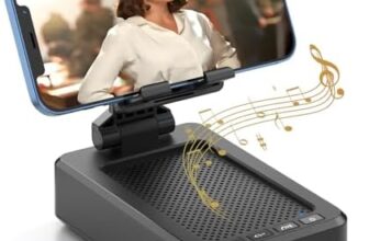 Cell Phone Stand with Wireless Bluetooth Speaker and Anti-Slip Base HD Surround Sound Perfect for Home and Outdoors with Bluetooth Speaker for Desk Compatible with iPhone/ipad/Samsung Galaxy - Detail View 2