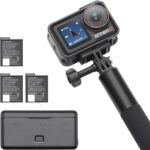 DJI Osmo Action 5 Pro Adventure Combo, 4K with 1/1.3" Sensor, 12h Extended Battery Life with 3 Batteries, Stabilization, Dual OLED Touchscreens, Mini Action Camera for Travel, Vlog - Product Image