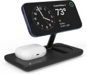 Nimble Podium 2-in-1 Wireless Charging Station for iPhone & Airpods, Qi2-Certified 12W Magsafe Stand, Fast Charger for iPhone 17/16/15/14 & Airpod Series (45W Adapter & USB-C Cable Included) - Product Image