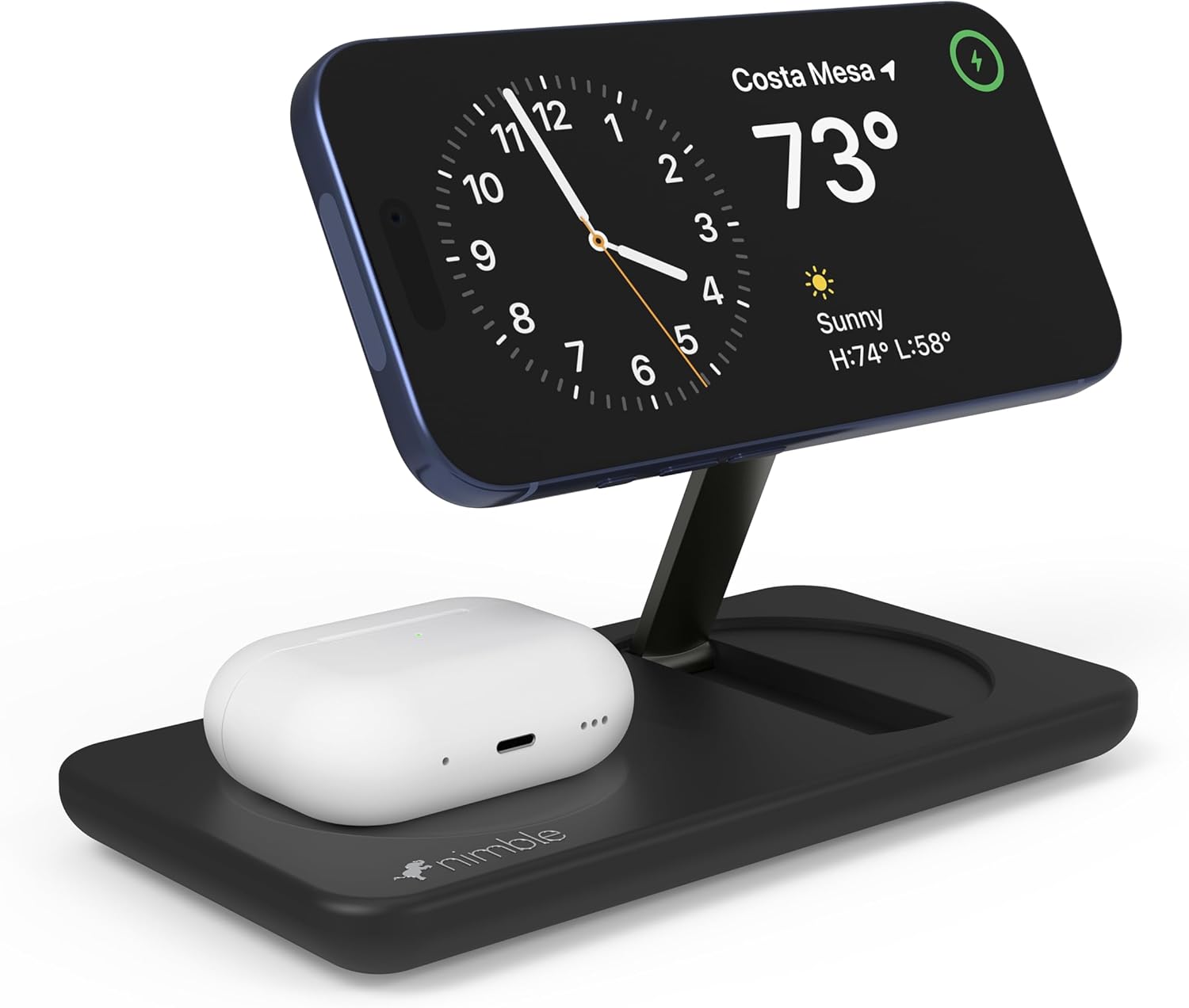 Nimble Podium 2-in-1 Wireless Charging Station for iPhone & Airpods Nimble Podium 2-in-1 Wireless Charging Station for iPhone & Airpods