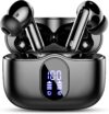 Wireless Earbuds, Bluetooth 5.4 Headphones Bass Stereo, Ear Buds with Noise Cancelling Mic, LED Display in Ear Earphones Clear Calls, IP7 Waterproof Bluetooth Earbuds for Phones/Sports/Laptop, Black - Product Image