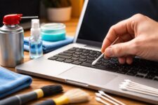 Clean laptop keyboard