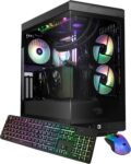 iBUYPOWER Y40 PRO Black Gaming PC Desktop Computer AMD Ryzen 9 7900X CPU, NVIDIA GeForce RTX 5070Ti 16GB GPU, 32GB DDR5 RGB 5200MHz RAM, 2TB NVMe SSD, Windows 11 Home, Keyboard, Mouse - Y40BA9N57T01 - Product Image