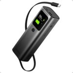 sharge Retractable 165 Power Bank with Built-in Cable 165W Total Output 20000mAh Power Bank 3-Port Fast Charging, Smart Digital Display, High Capacity External Battery Pack for Laptop, iPhone 17 - Product Image