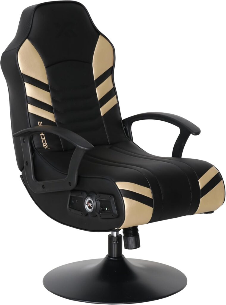 X Rocker PC Computer Gaming Desk Chair Built-in Audio Col...