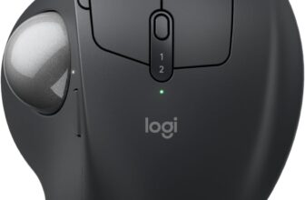 Logitech MX Ergo S Advanced Wireless Trackball Mouse, USB-C Rechargeable Wireless Ergonomic Mouse with Bluetooth and Encrypted Dongle, 6 Programmable Buttons, for PC/Mac - Graphite - Product Image