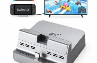 GuliKit Dock Station for Switch 2/Switch,4K TV Docking Base,Case Friendly | One for all consoles,4K/60Hz,100W PD,Excellent Cooling,Anti-tip Wide Base,Case-friendly,Full Protection,Firmware Upgradeable - Product Image