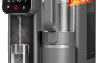Waterdrop M6H Instant Hot Reverse Osmosis System Countertop Water Filter, 7-Stage, NSF/ANSI 58 & 372 Certified, 3:1 Pure to Drain Ratio, 5 Temperature Options, RO System with Glass Pitcher, BPA-Free - Product Image