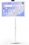Cozyla Tablet TV: 32 Inch Smart Portable TV on Wheels, 1080P Touch Screen Monitor with Built-in Battery, Android OS with 4K Camera, Wireless Casting, Full Swivel Rolling Stand for Home & Office, White - Product Image